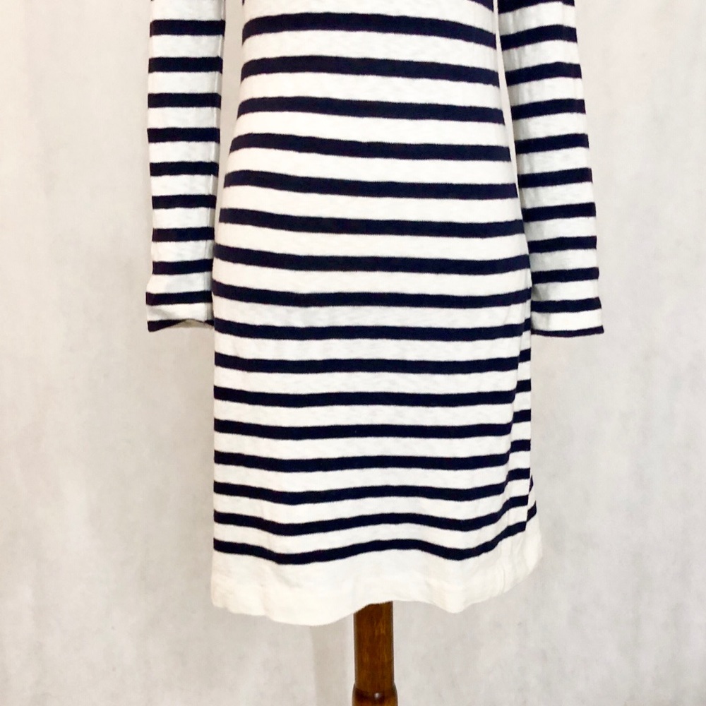 CELINE Striped Cotton Long Sleeve Mini Dress - Picture 4 of 7